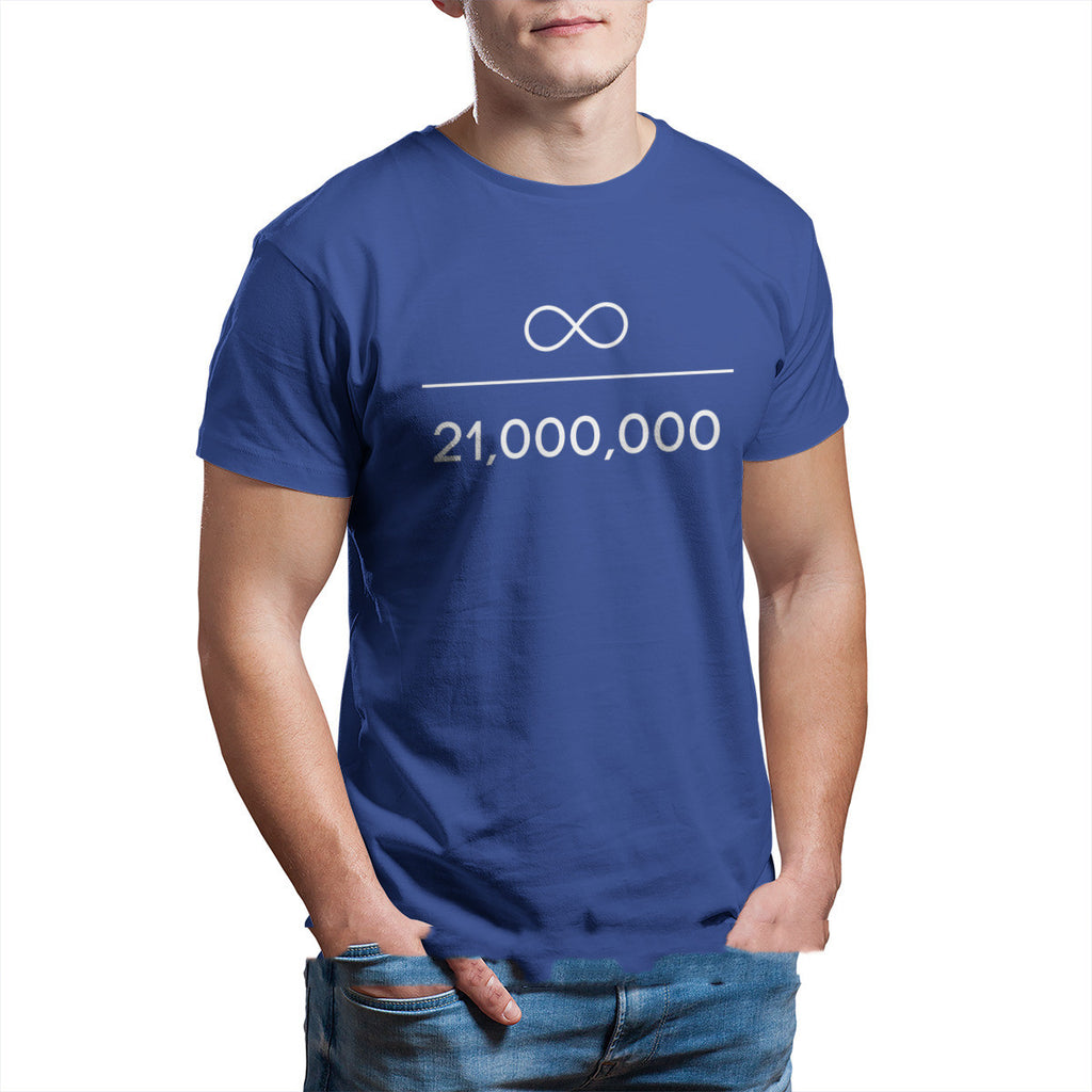 T-shirt Bitcoin Infinity divisé par des millions pour homme
