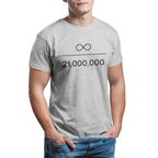 T-shirt Bitcoin Infinity divisé par des millions pour homme