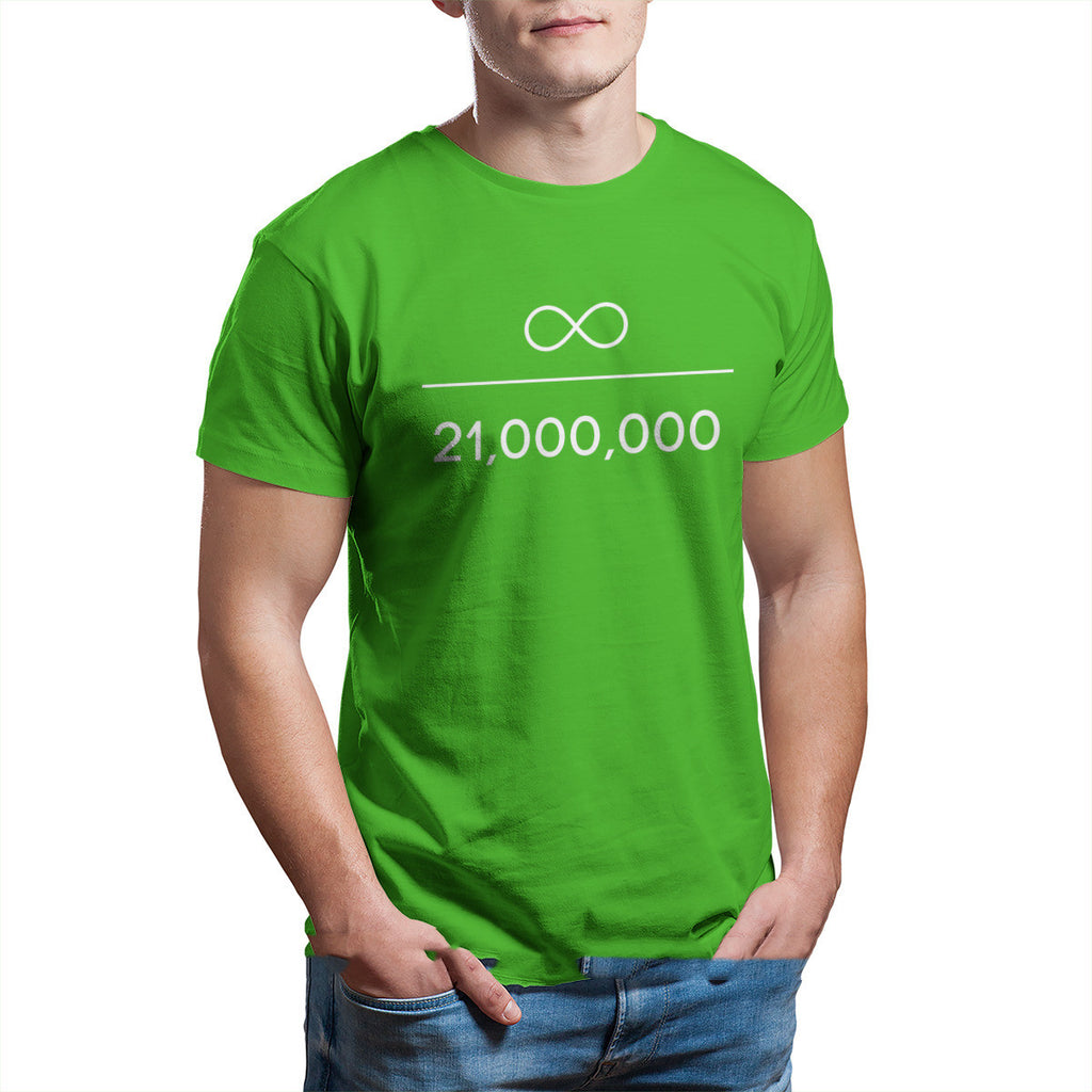 T-shirt Bitcoin Infinity divisé par des millions pour homme