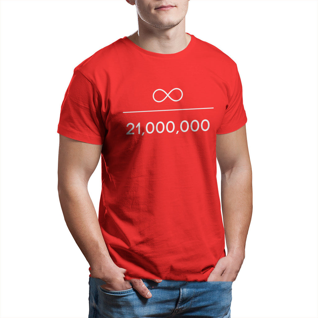 T-shirt Bitcoin Infinity divisé par des millions pour homme