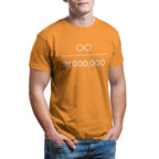 T-shirt Bitcoin Infinity divisé par des millions pour homme