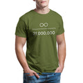 T-shirt Bitcoin Infinity divisé par des millions pour homme