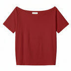 Top Femme Asymétrique Ample À Épaule Dénudée