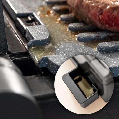 Cecotec Grill électrique Rock’nGrill Smart. Système de réglage de la puissance, du temps et de la température de 2000 W, ouverture à 180 °, plaques amovibles allant au lave vaisselle : Cuisine et Maison
