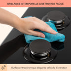Klarstein Plaque de Cuisson Gaz à 4 Brûleurs en Acier Inoxydable, Table de Cuisson Encastrable à 4 Feux de 8100W, Cuisinières GP