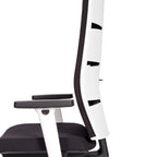 Fauteuil de bureau ergonomique Agilis Matrix MT12 à dossier en maille et inclinaison lente, édition spéciale, noir pur (édition 2025).