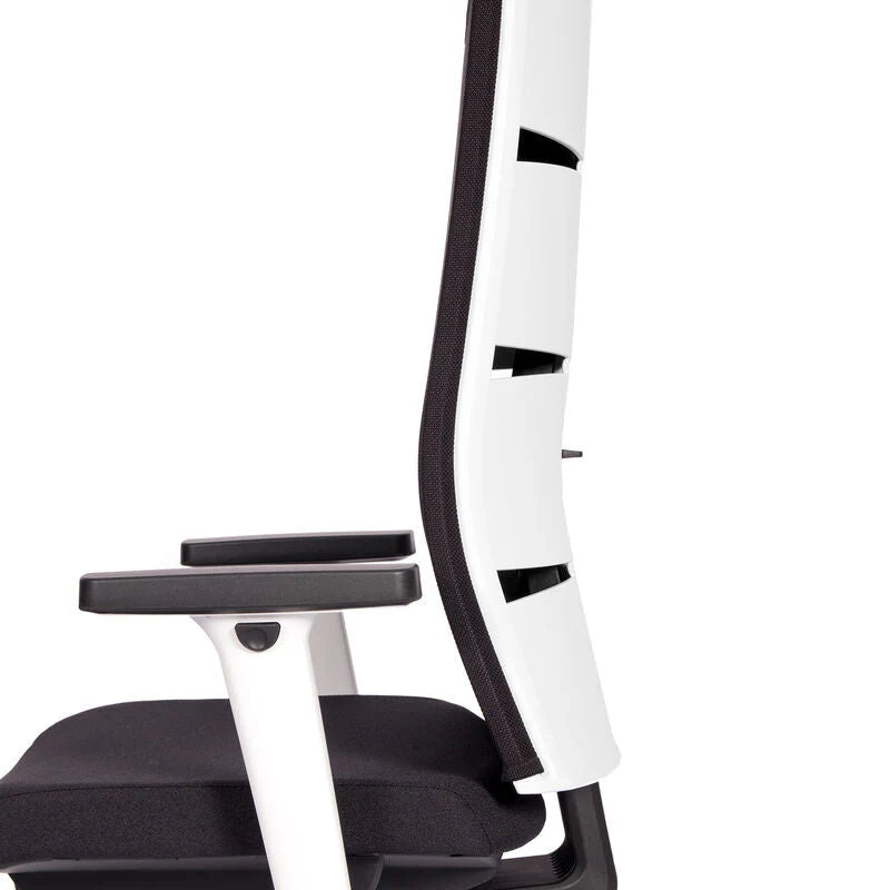 Fauteuil de bureau ergonomique Agilis Matrix MT12 à dossier en maille et inclinaison lente, édition spéciale, noir pur (édition 2025).