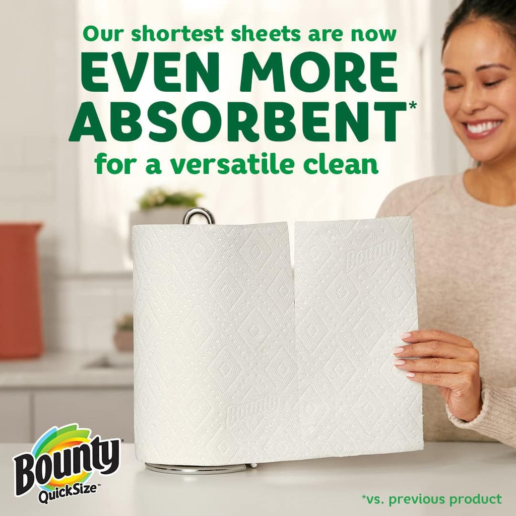 Cadeau offert avec la commande--Rouleaux de cuisine Bounty Quick Size, blancs, 8 rouleaux familiaux = 20 rouleaux standard (l'emballage peut varier)