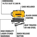 DEWALT DWMT74739 Coffret de douilles à choc 1/2" 23 pièces : Bricolage