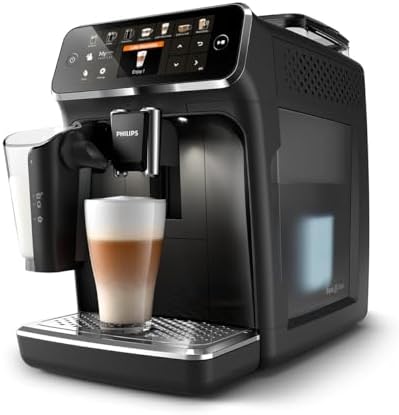 Philips Machine à Expresso Entièrement Automatique 5500 Series–20 Boissons Chaudes et Glacées, Carafe LatteGo Facile à Nettoyer, SilentBrew 40% Plus Silencieuse, QuickStart, Noir et Argent (EP5546/70) : Cuisine et Maison
