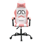 Chaise de jeu 2025 en cuir synthétique blanc et rose V1080