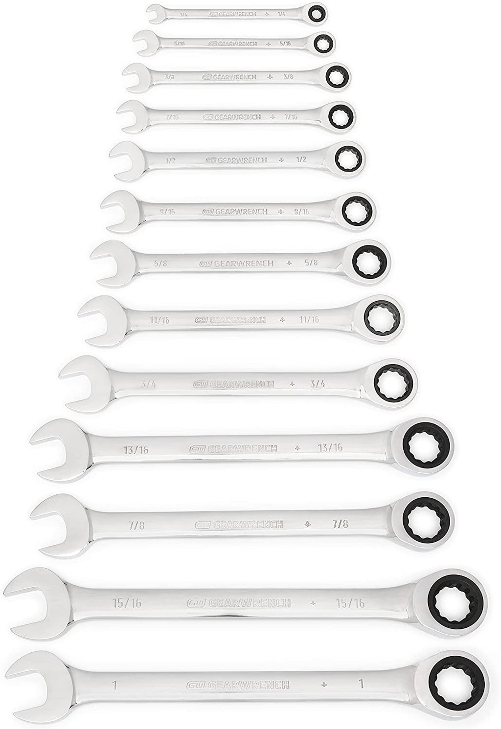 Jeu de clés mixtes à cliquet 12 pans GEARWRENCH 2025