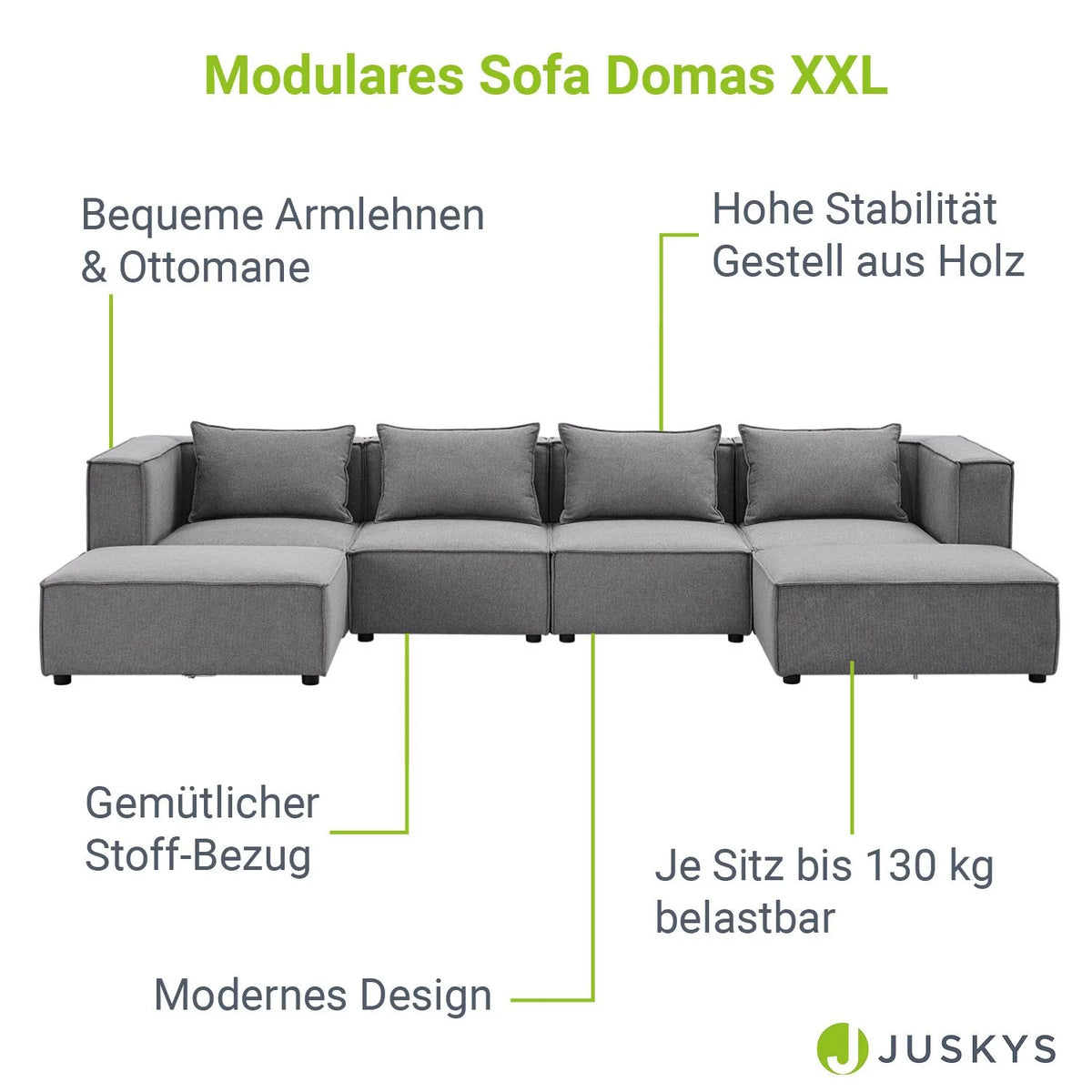 Canapé modulaire Domas XXL 2025 – salon modulaire