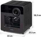KLARSTEIN AeroVital Cube Chef   Friteuse sans huile, Air fryer, 1700 W, technologie DuoHeating, volume de 14L, 16 programmes, écran tactile, durée: environ 10h, thermostat: 50 220 °C, Inox, Noir : Cuisine et Maison
