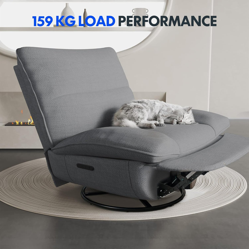 Fauteuil inclinable FLEXISPOT XC6, canapé pivotant à bascule, fauteuil TV avec dossier réglable, fauteuil inclinable pour chambre, salon et home cinéma (beige)