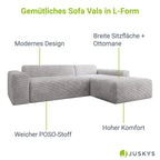 Canapé d'angle Vals 2025 – Confort moderne et style chaleureux