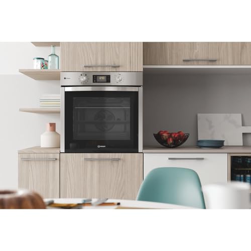 Four électrique encastré Indesit: couleur inox, autonettoyant   IFWS 5844 JH IX : Gros électroménager