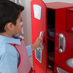 Cuisine jouet vintage en bois rouge KidKraft avec téléphone jouet
