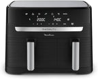 Moulinex air fryer deux compartiments, très grande capacité 11L, 10 personnes, 7 Programmes automatiques, friteuse sans huile, Ecran tactile digital, Dual inox, EZ942BF0, Gris foncé : Cuisine et Maison