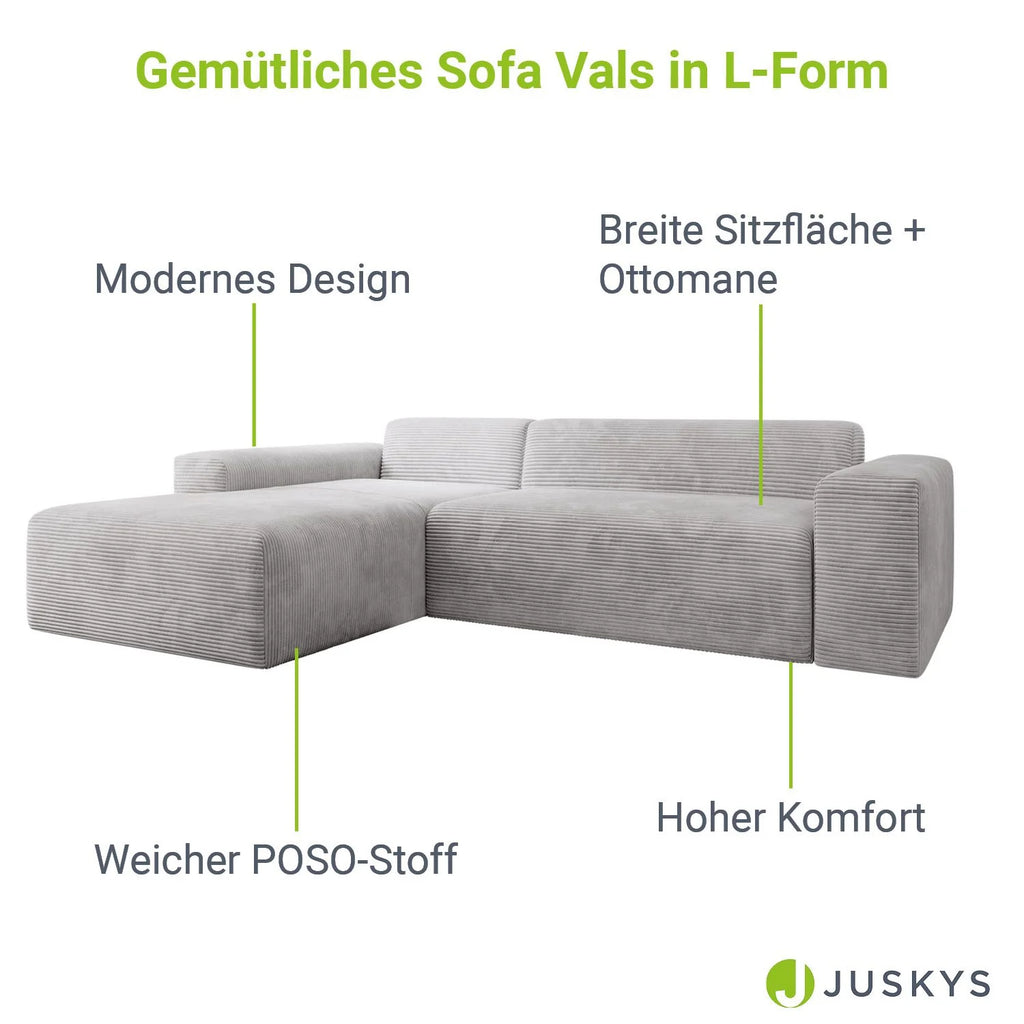 Canapé d'angle Vals 2025 – Confort moderne et style chaleureux