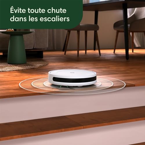 iRobot Roomba Combo Essential (Y0112)   Robot Aspirateur et Laveur Connecté   Efficace et Puissant   Système de Nettoyage en 4 étapes  3 Niveaux d'aspiration   Programmable Via Application ou Voix : Cuisine et Maison