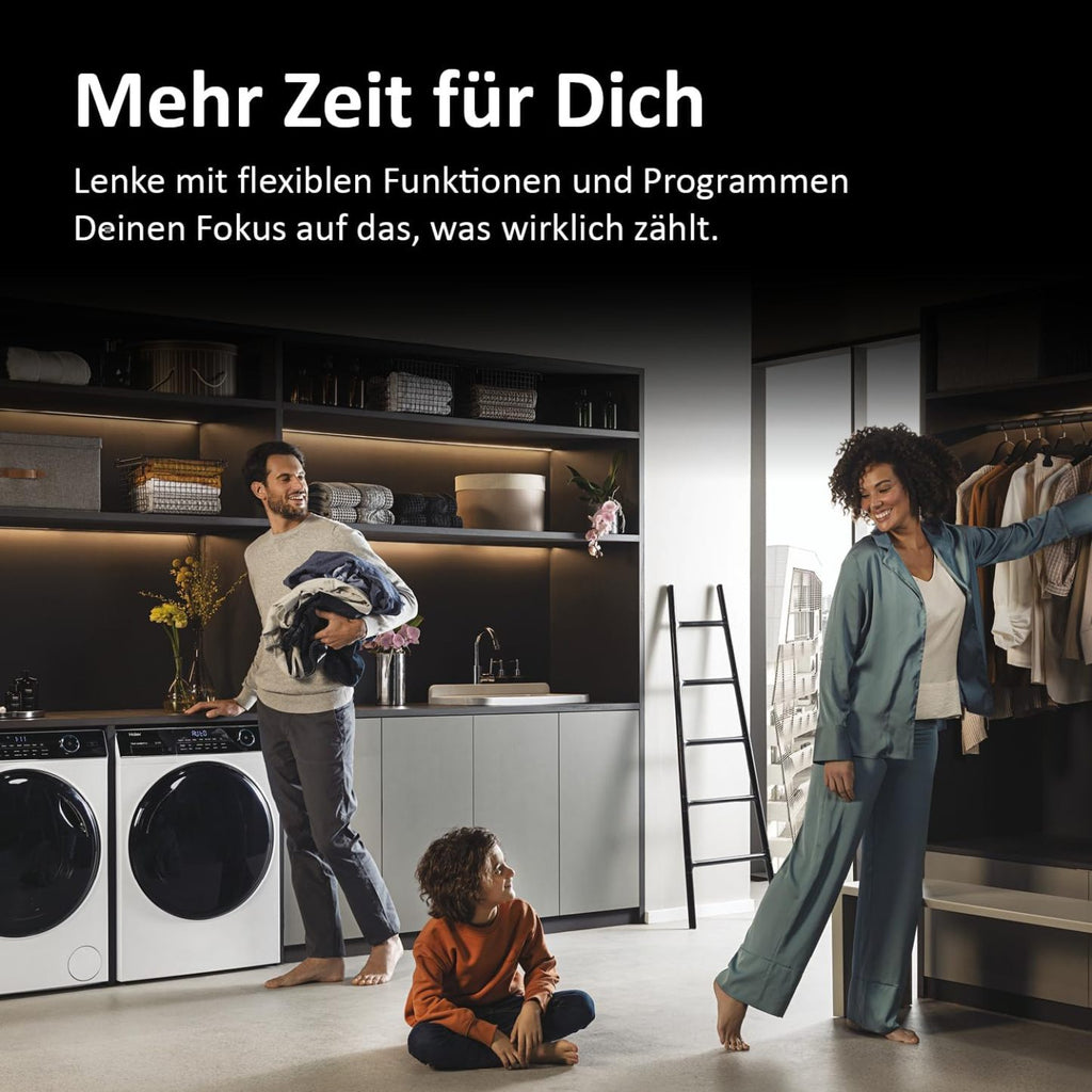 Haier I-PRO SERIE 7 HW70-B14979 I Frontlader Waschmaschine 7kg I Washing Machine mit A-Effizienz, 1.400 U/Min. & leisem Direktantrieb I Inkl. Dampffunktion, Selbstreinigungssystem & Refresh-Programm