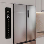 Cecotec Réfrigérateur Porte Française de 4 Portes Semi-Intégrable 458L Total No Frost Bolero CoolMarket F2D 458 SBI Inox E, Hauteur 189 cm et 83 cm La