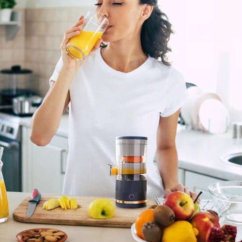 Presse agrumes électrique pour boissons saines, presse agrumes électrique pour fruits et légumes, extracteur de jus électrique avec séparation, presse agrumes automatique avec séparation de la pulpe : Cuisine et Maison