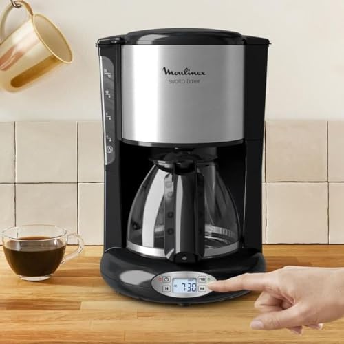 Tefal   cm461811   Cafetière programmable 15 tasses 1000w noir/inox maison : Cuisine et Maison