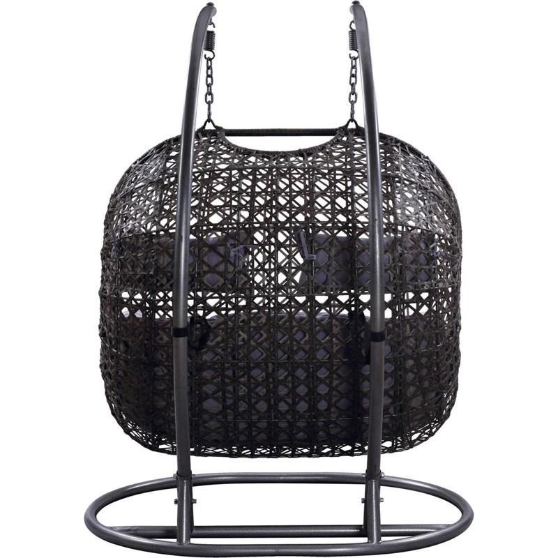 2023 Patio Wicker Swing Chair With Stand Rain Cover Included