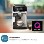 Philips Machine à Expresso Automatique Série 2300-4 Boissons, Écran tactile couleur moderne, Système de lait LatteGo, SilentBrew, Broyeur en Céramique