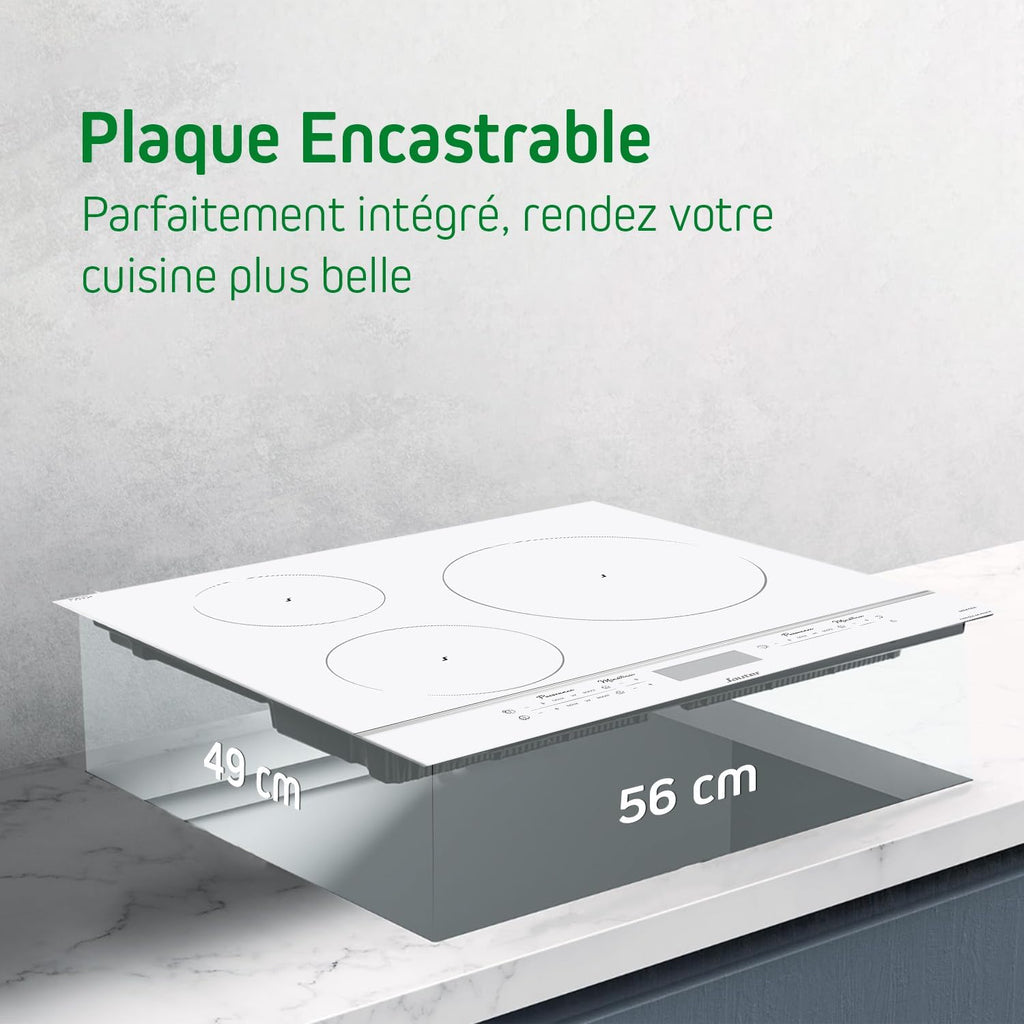 Sauter - SPI9544W - Table de cuisson à induction - Station de cuisson intégrée - Blanc