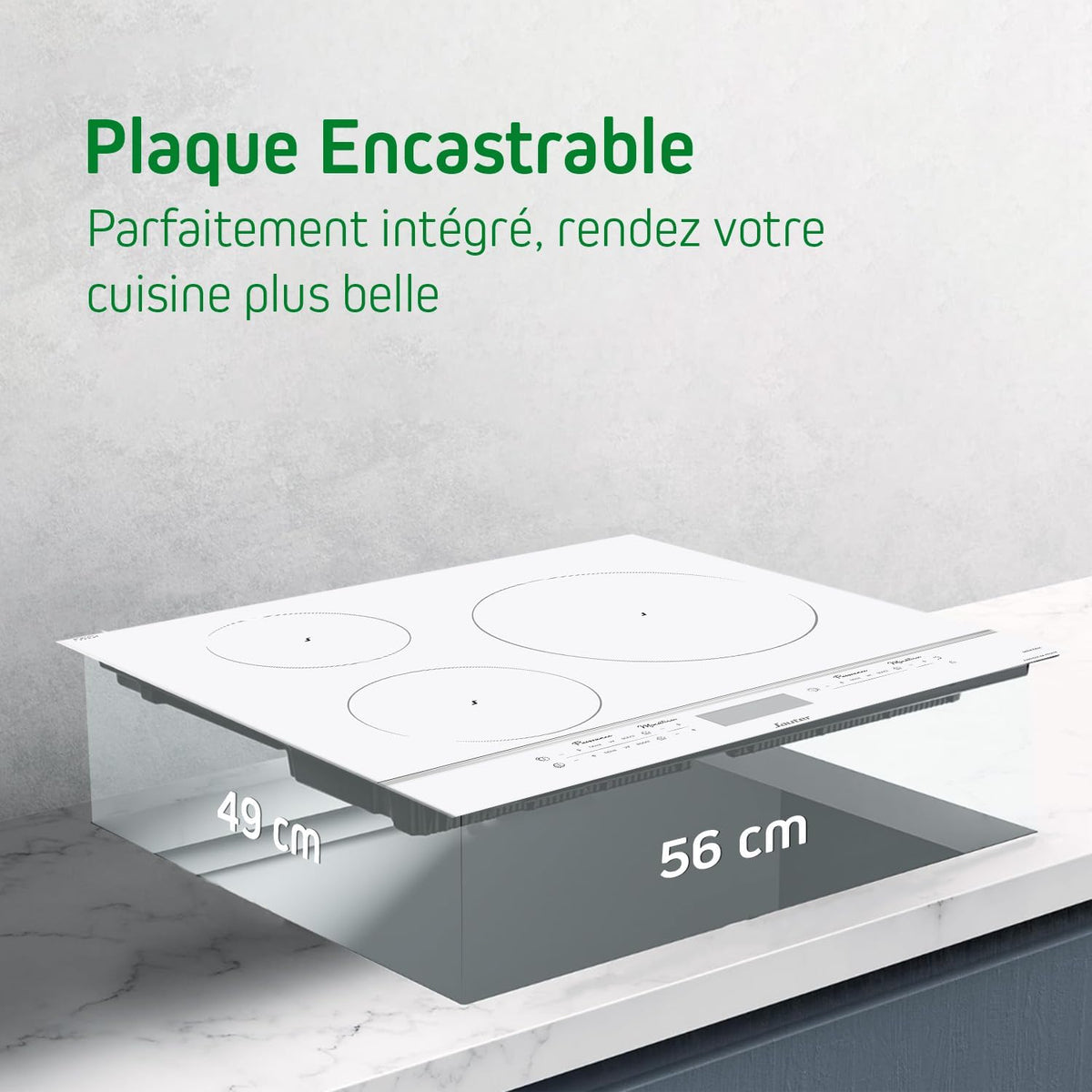 Sauter - SPI9544W - Table de cuisson à induction - Station de cuisson intégrée - Blanc