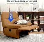 Fauteuil inclinable FLEXISPOT XC6, canapé pivotant à bascule, fauteuil TV avec dossier réglable, fauteuil inclinable pour chambre, salon et home cinéma (beige)