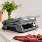 Cecotec Grill électrique Rock’nGrill Smart. Système de réglage de la puissance, du temps et de la température de 2000 W, ouverture à 180 °, plaques amovibles allant au lave vaisselle : Cuisine et Maison