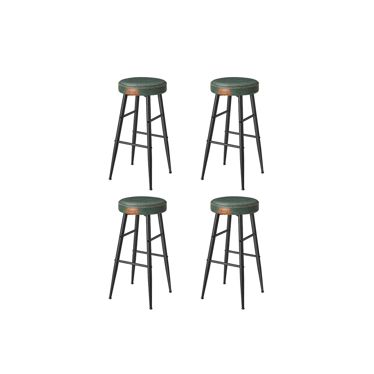 Collection EKHO - Tabourets de bar pour petit-déjeuner en similicuir avec surpiqûres