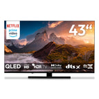 MEDION TV 43 Pouces (108 cm) QLED Television (Smart TV, 4K, Dolby Vision HDR, Prime Video, Disney+, Dolby Atmos, DTS X, Compatible avec Google TV, PVR