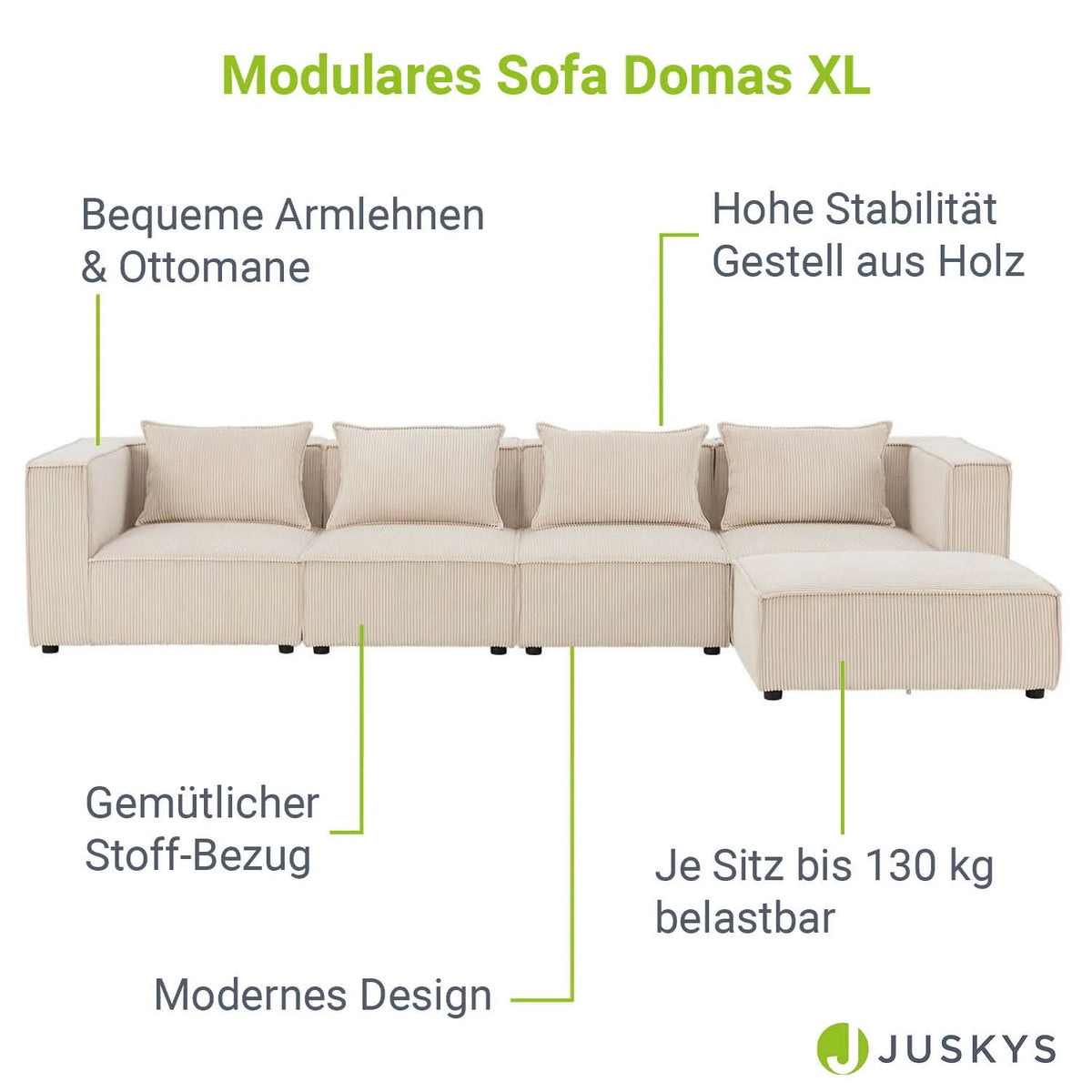 Canapé modulaire Domas XL 2025 - 4 places