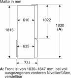 SIEMENS KF96NVPEA iQ300 Multi-Door-Kühlschrank, 183 x 91 cm, 405 L Kühlen & 200 L Gefrieren, hyperFresh längere Frische, noFrost nie wieder abtauen, superCooling schnellere Kühlung