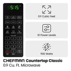 Micro-ondes de comptoir en acier inoxydable Chefman Essentials 2025
