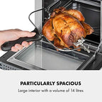 KLARSTEIN AeroVital Cube Chef   Friteuse sans huile, Air fryer, 1700 W, technologie DuoHeating, volume de 14L, 16 programmes, écran tactile, durée: environ 10h, thermostat: 50 220 °C, Inox, Noir : Cuisine et Maison