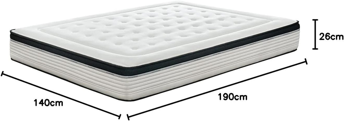 KUO Dream - Matelas à mémoire de forme bio | Matelas viscoélastique INNOGEL | Hauteur 26 cm | 135 x 190 cm [Exclusivité Amazon]