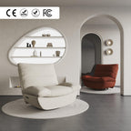 Fauteuil inclinable FLEXISPOT XC6, canapé pivotant à bascule, fauteuil TV avec dossier réglable, fauteuil inclinable pour chambre, salon et home cinéma (beige)