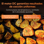 Friteuse à air Cosori Turbo Blaze 6 L, intérieur en métal véritable, moteur CC exclusif, 46 % plus rapide, température de 30 °C à 230 °C, idéale pour griller les viandes, programmes de cuisson complets, silencieux 27 dB