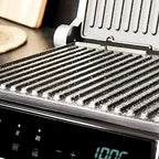 Cecotec Grill électrique Rock’nGrill Smart. Système de réglage de la puissance, du temps et de la température de 2000 W, ouverture à 180 °, plaques amovibles allant au lave vaisselle : Cuisine et Maison