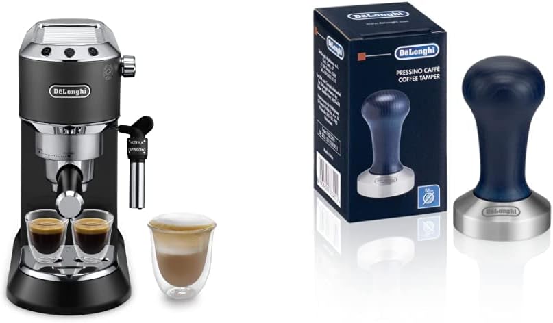 De'Longhi Dedica Style EC685.W, Machine à Café à Pompe en Acier Inoxydable Pour Café Moulu ou Dosettes, Machine à Espresso et Cappuccino, Réservoir de 1,3L, Système Anti-goutte, Blanc