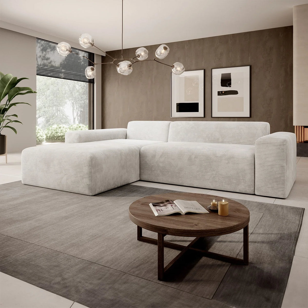Canapé d'angle Vals 2025 – Confort moderne et style chaleureux