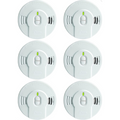 Détecteur de fumée Kidde, batterie 10 ans, voyants LED, alerte de remplacement, bouton de test et de réinitialisation, paquet de 6, blanc