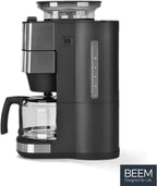 BEEM FRESH-AROMA-PERFECT II Filterkaffeemaschine mit Mahlwerk - Thermo | Edelstahl | Thermokanne | 24h-Timer | 1000 W | 180 g Bohnenbehälter