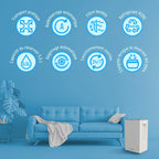 Noaton Déshumidificateur Portable Silencieux, 24L/jour, Minuterie 24h, Réservoir 5,5L, Drainage Continu, avec Dégivrage Automatique, Efficace pour Pièces jusqu'à 45 m², Afficher, Anti Moisissure